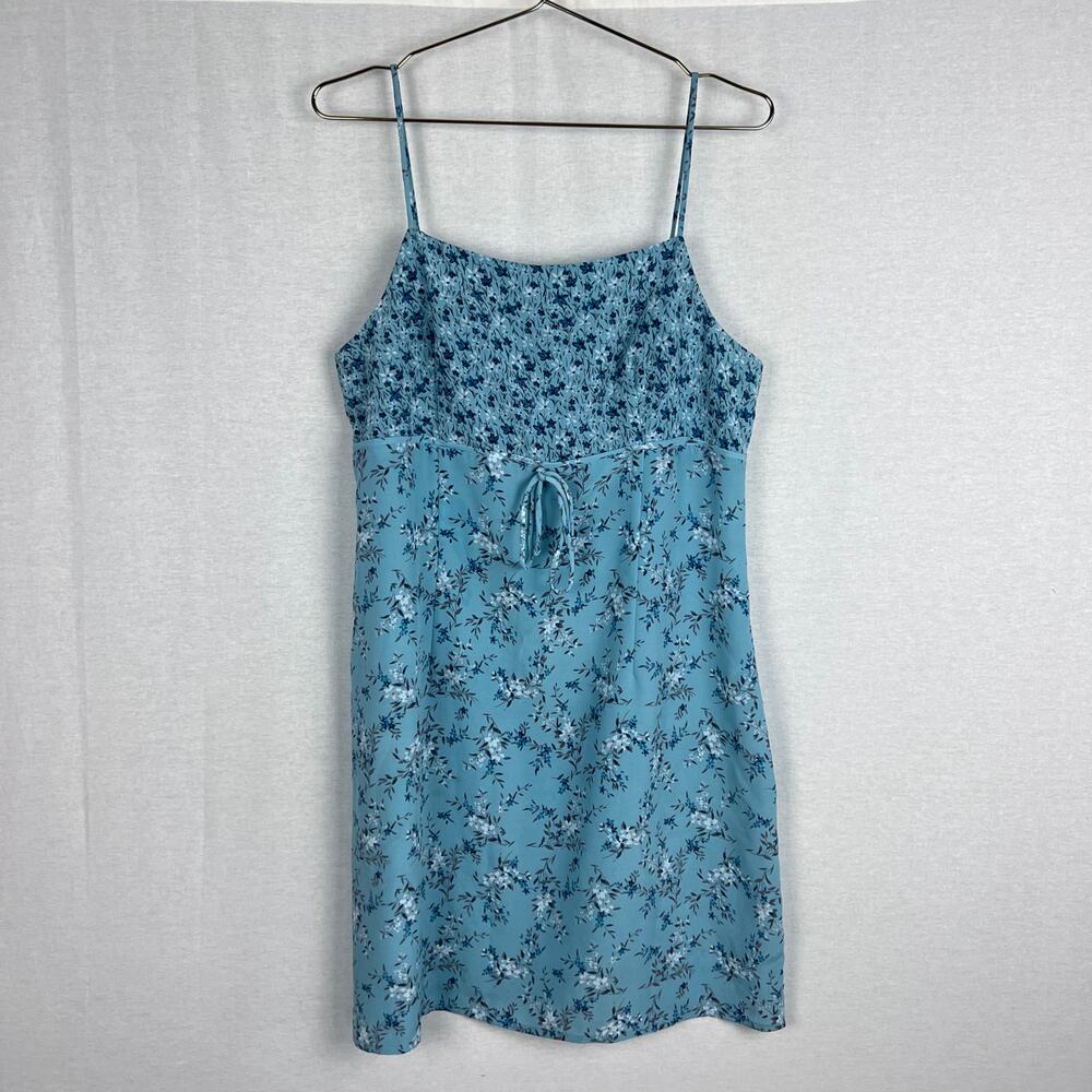Vintage 90s Fairy Dress Y2K Babydoll Blue Floral Cottagecore Spring Easter Girly